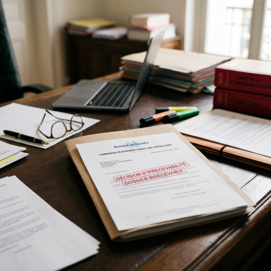 Dossier de surendettement irrecevable 